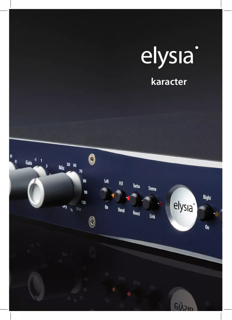 Página 1 del manual Manual de usuario Elysia karacter