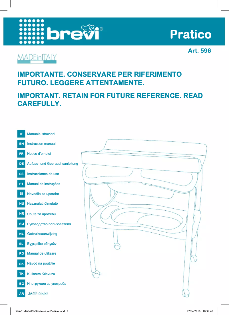 Imagen de la primera página del manual del dispositivo Pratico