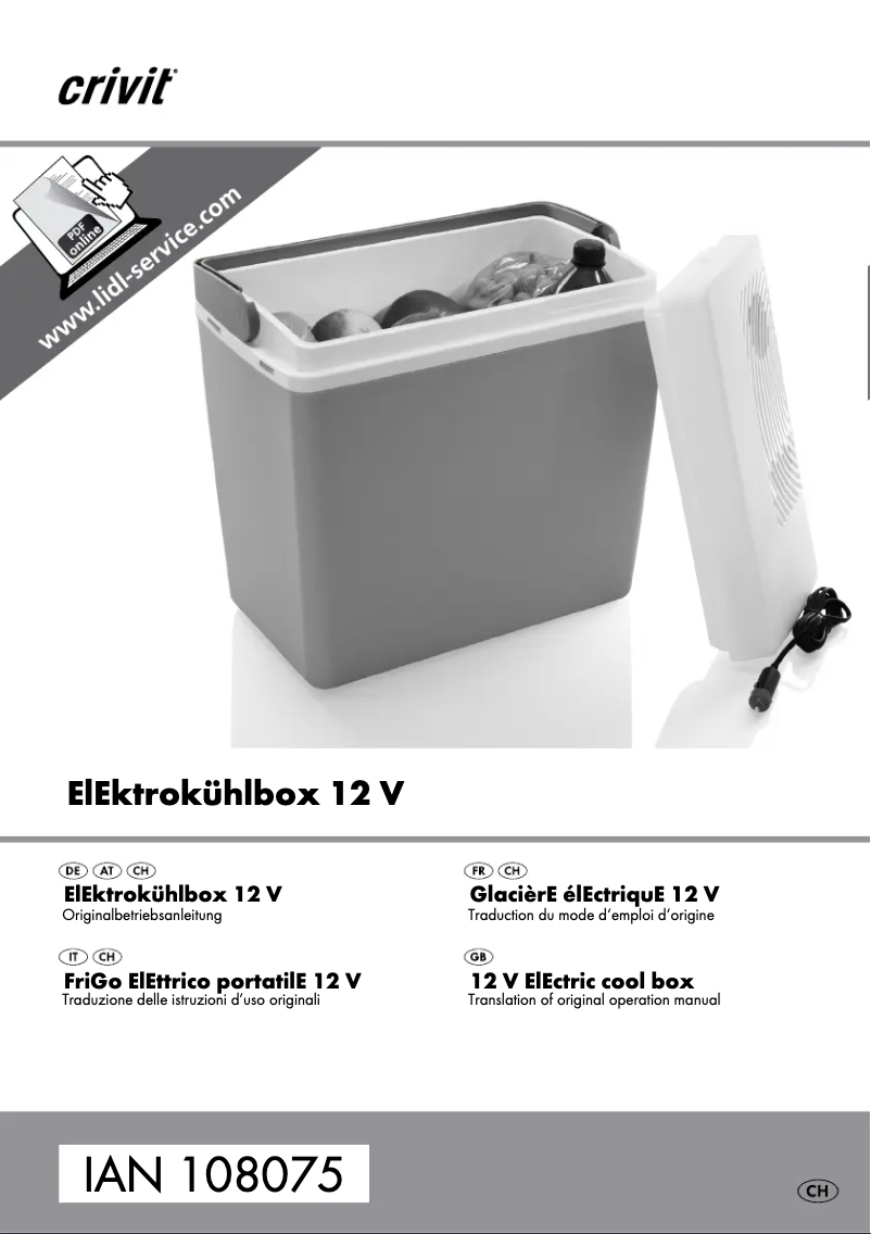 Imagen de la primera página del manual del dispositivo IAN 108075