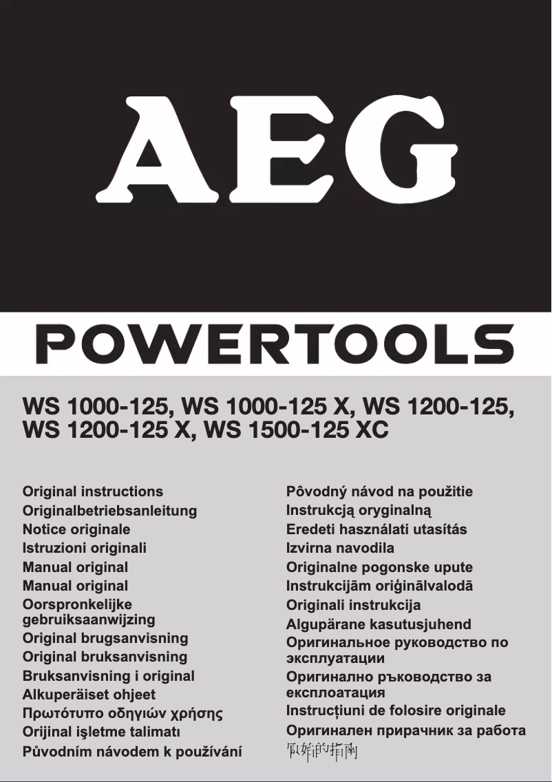 Imagen de la primera página del manual del dispositivo WS 1500-125 XC