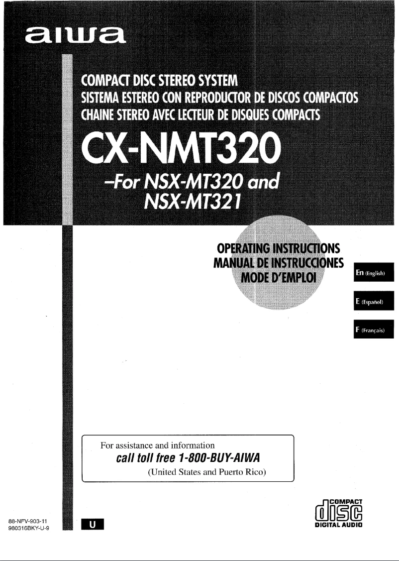 Página 1 del manual Manual de usuario Aiwa NSX-MT321