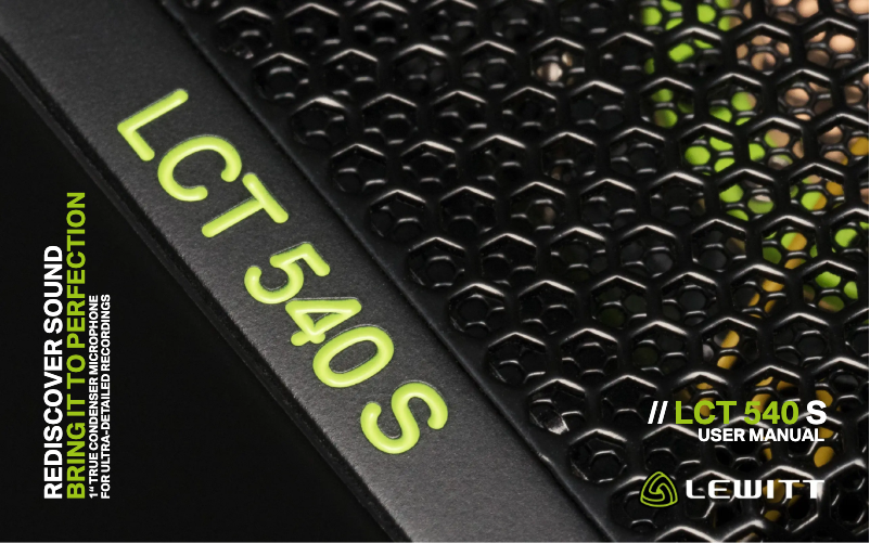 Página 1 del manual Manual de usuario Lewitt LCT 540 S