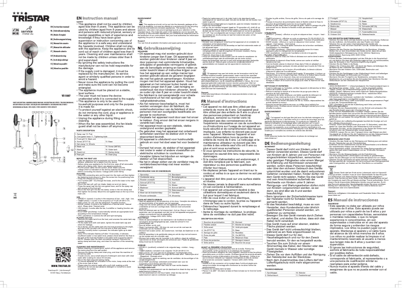 Página 1 del manual Manual de usuario TriStar VE-5887