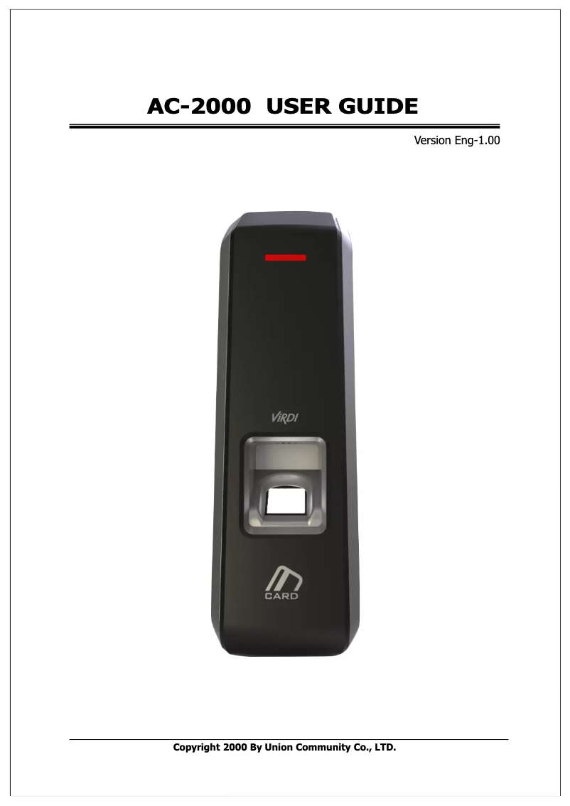 Página 1 del manual Manual de usuario Genie AC2000SC