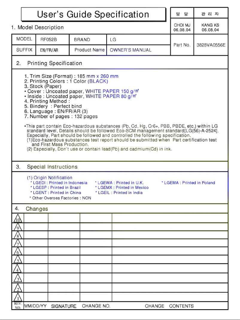 Imagen de la primera página del manual del dispositivo 50PX4M