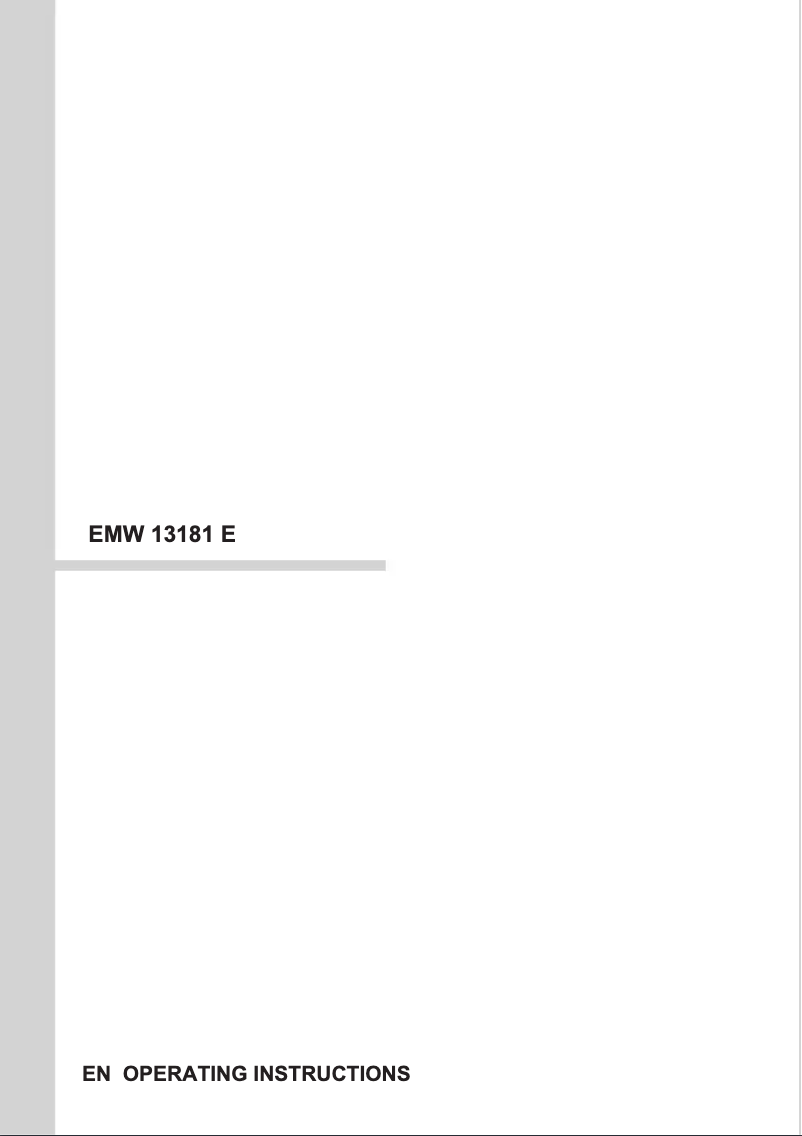 Página nº 1 - Manual de usuario Amica EMW 13181 E