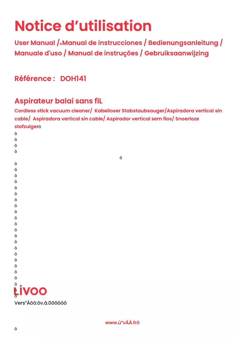 Página 1 del manual Manual de usuario Livoo DOH141