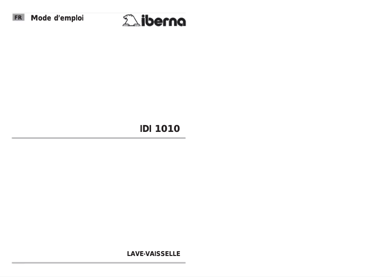 Página 1 del manual Manual de usuario Iberna IDI 1010-47