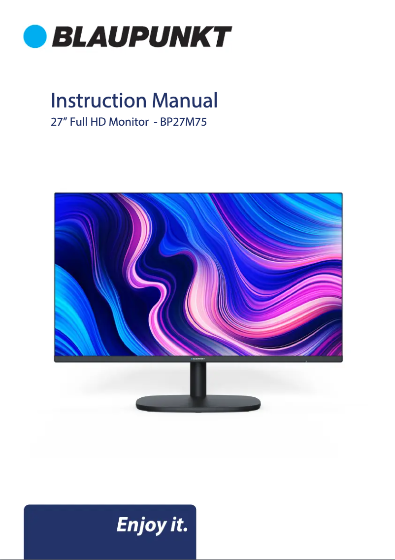 Página nº 1 - Manual de usuario Blaupunkt BP27M75