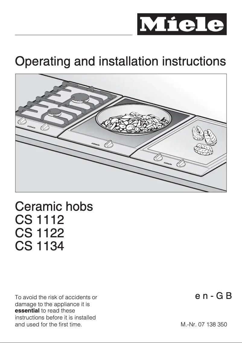 Página 1 del manual Manual de instrucciones Miele CS 1112 E