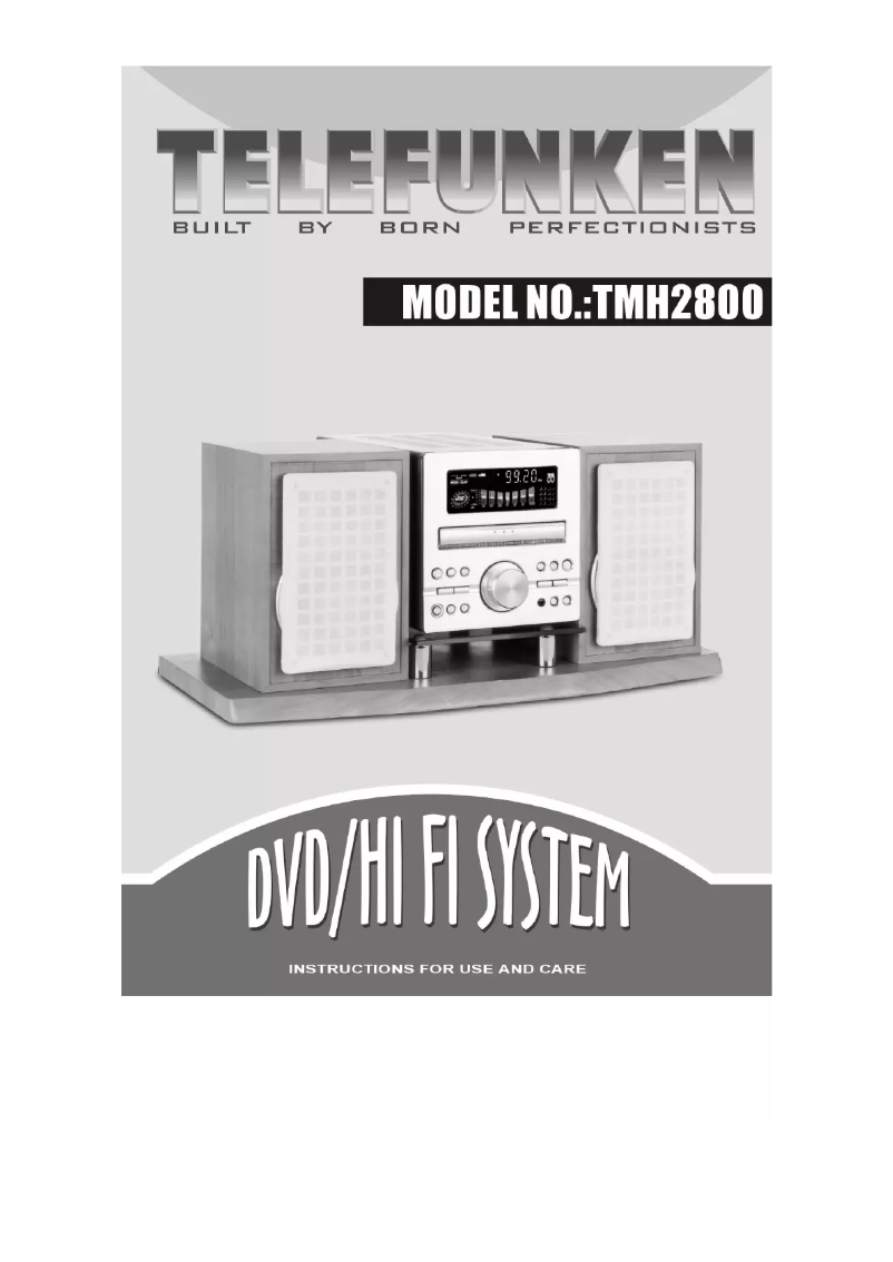Página 1 del manual Manual de usuario Telefunken TMH-2800