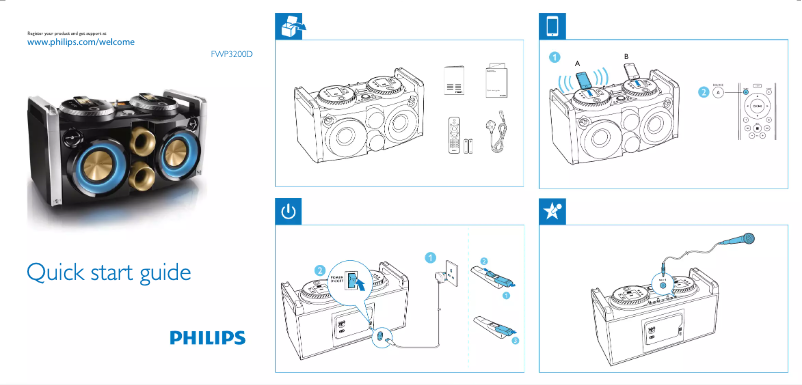 Página 1 del manual Guía de inicio rápido Philips FWP3200D