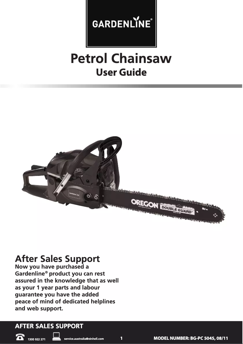 Página 1 del manual Manual de usuario Gardenline BG-PC 5045
