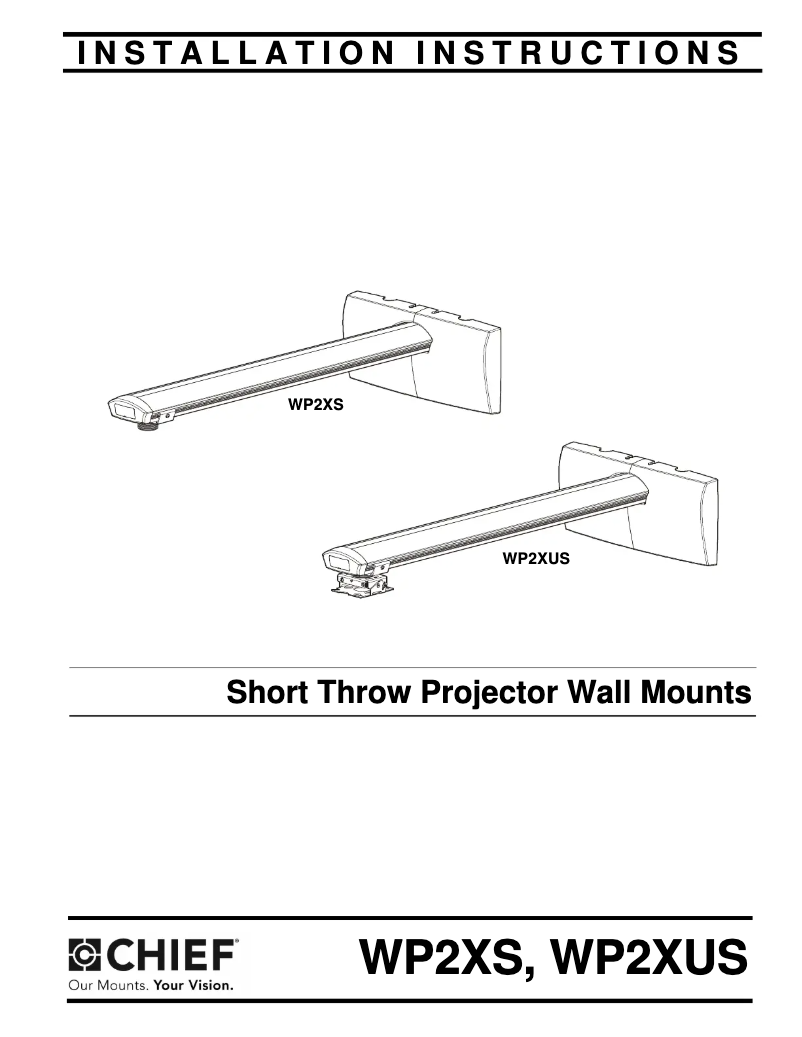 Página 1 del manual Manual de usuario Chief WP23S