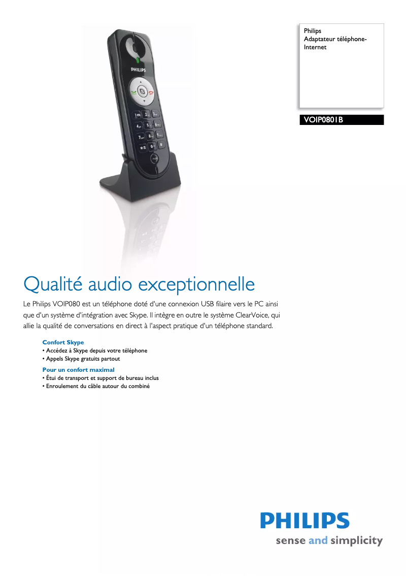 Imagen de la primera página del manual del dispositivo VOIP0801B