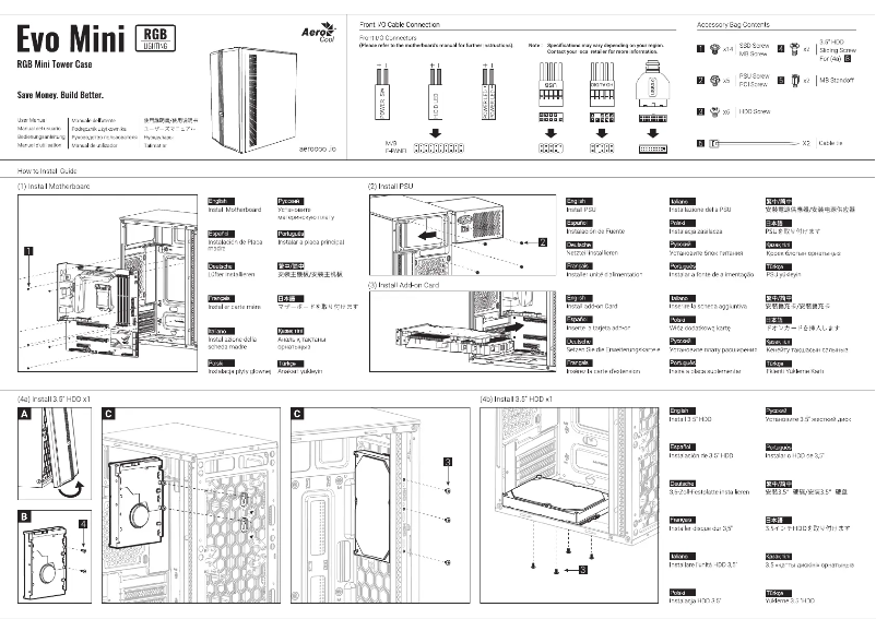 Imagen de la primera página del manual del dispositivo Evo Mini