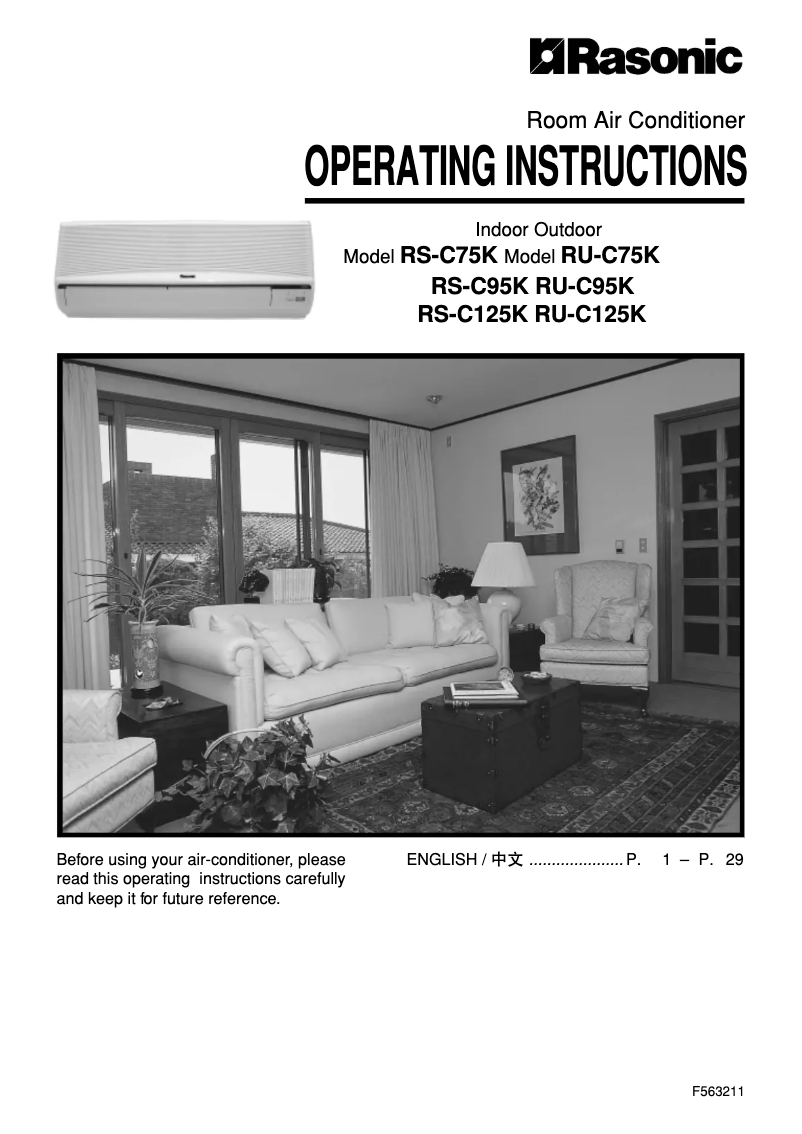 Página 1 del manual Manual de usuario Rasonic RS-C95K