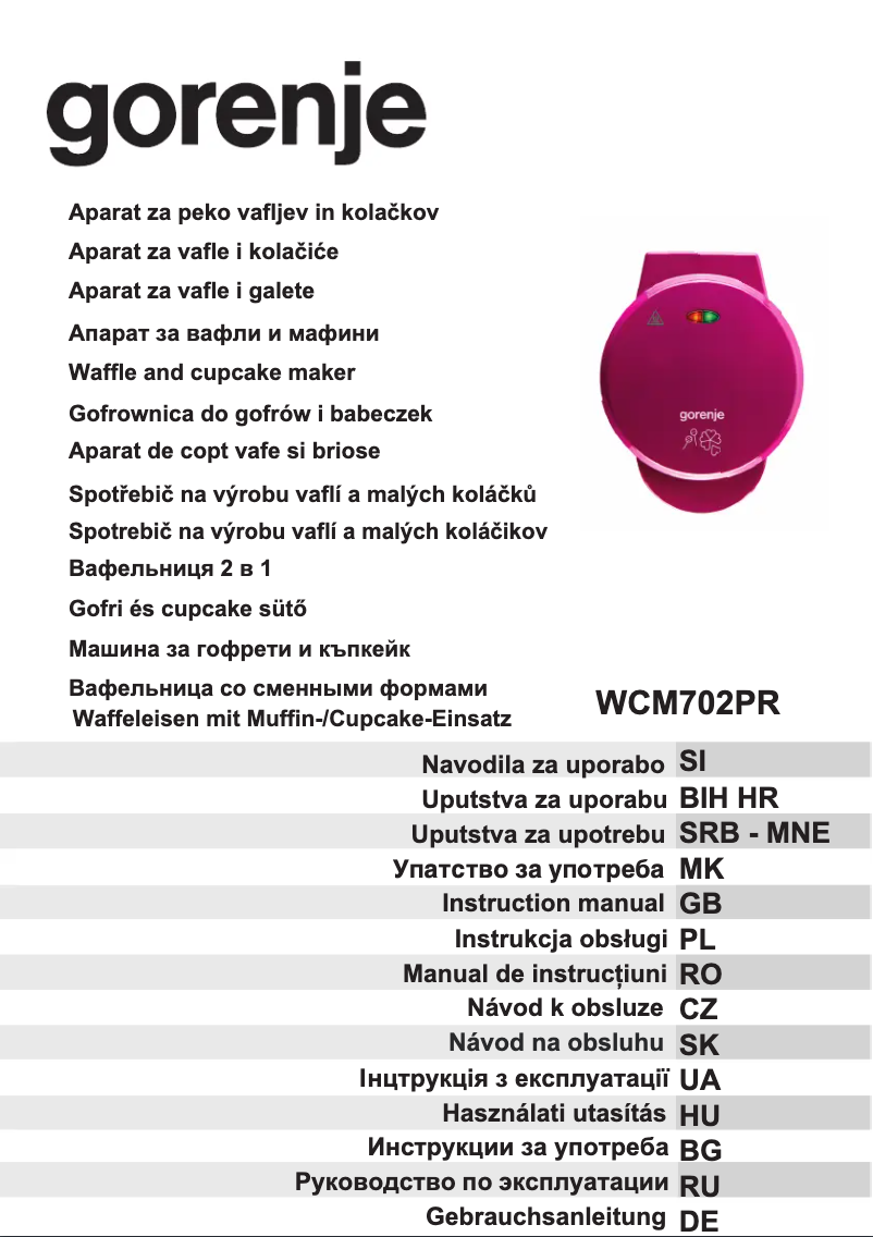 Página 1 del manual Manual de usuario Gorenje WCM702PR
