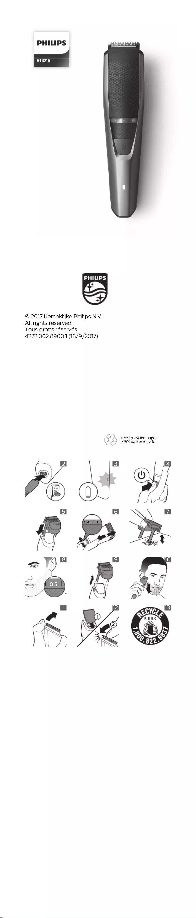 Página nº 1 - Manual de usuario Philips Series 3000 BT3216