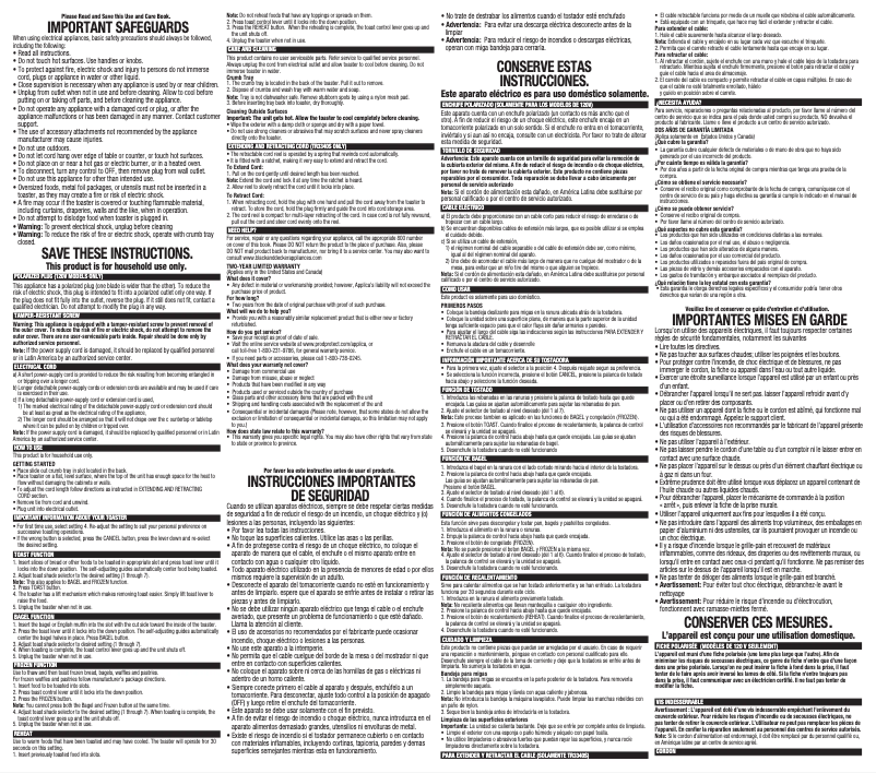 Imagen de la primera página del manual del dispositivo TR3340S