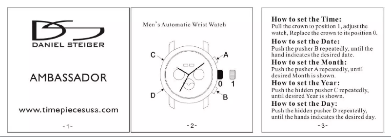 Imagen de la primera página del manual del dispositivo Ambassador