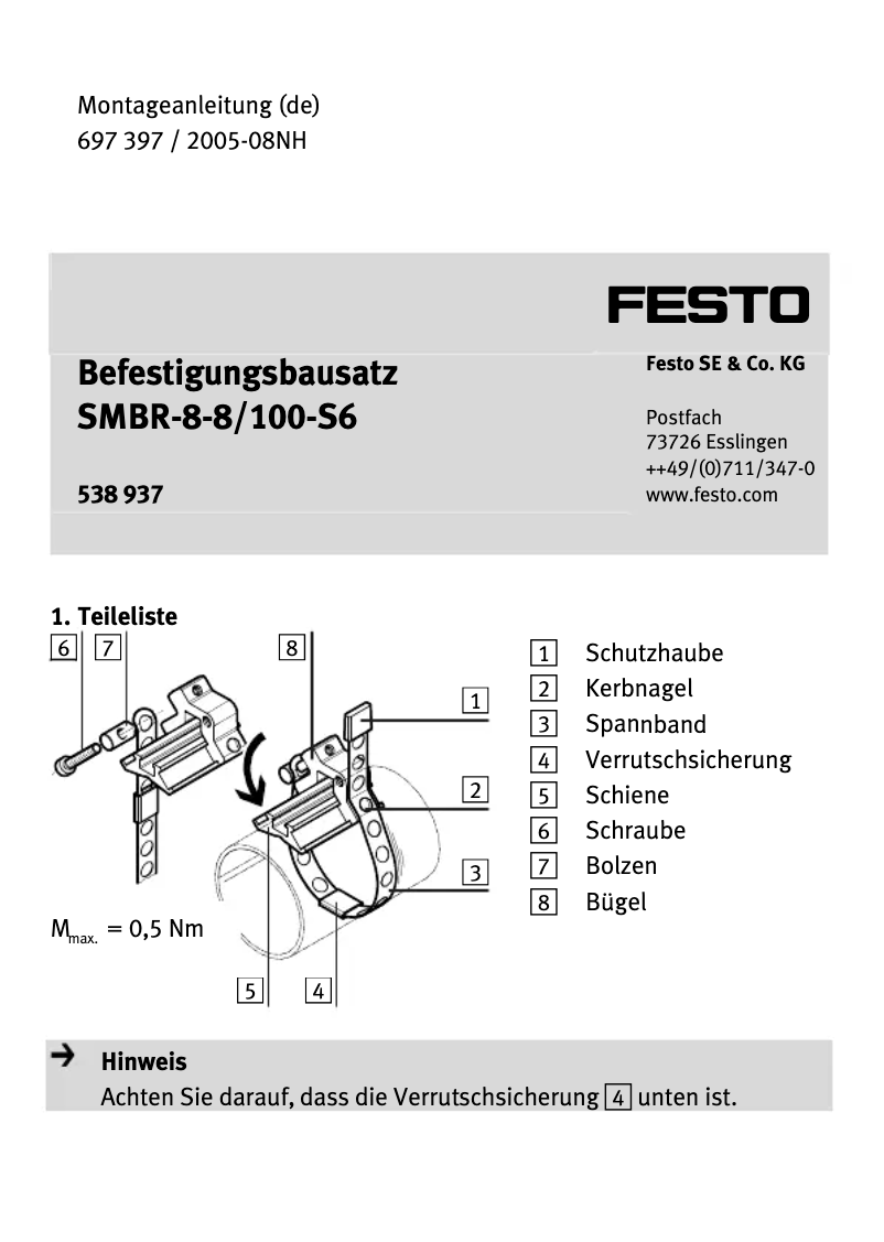 Imagen de la primera página del manual del dispositivo SMBR-8-8/100-S6