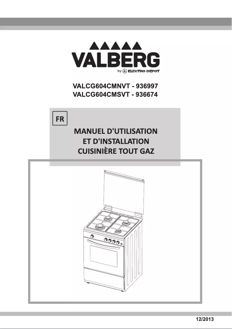 Imagen de la primera página del manual del dispositivo VALCG604CMSVT