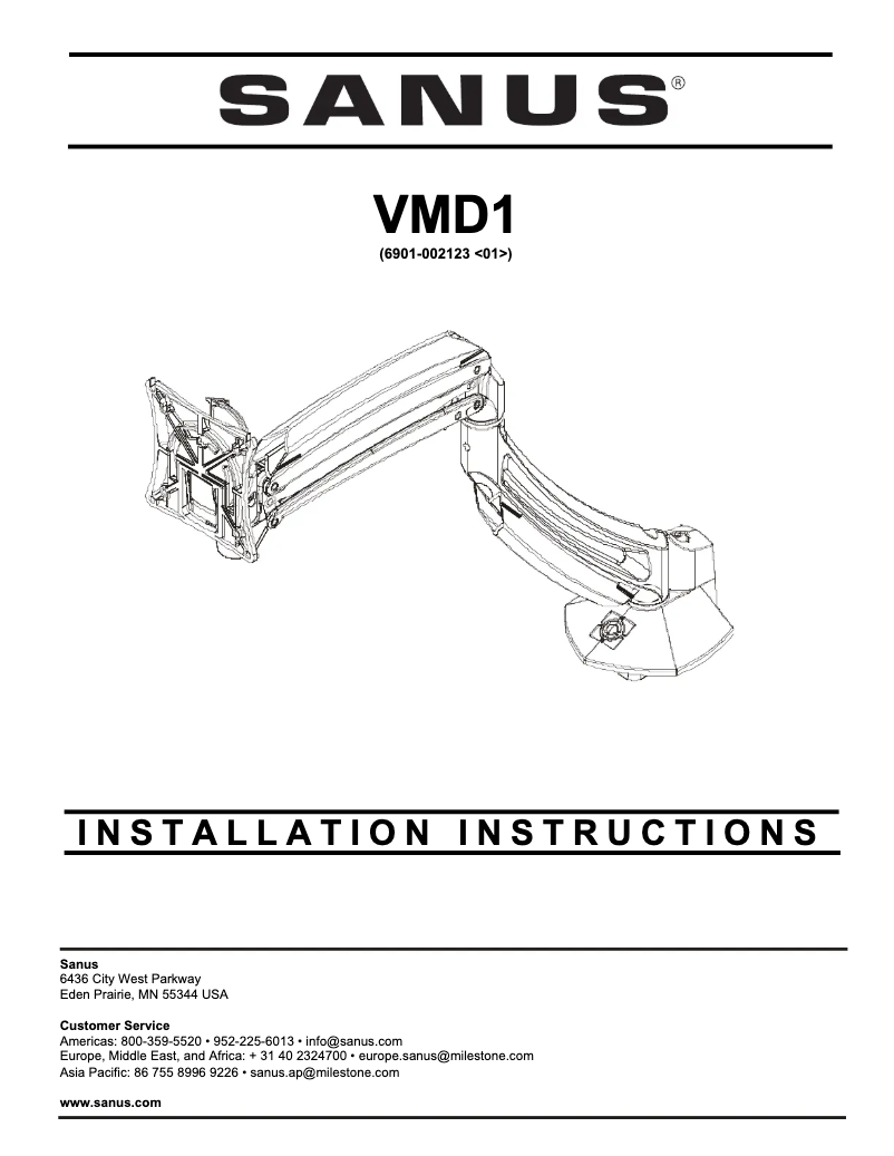 Imagen de la primera página del manual del dispositivo VMD1