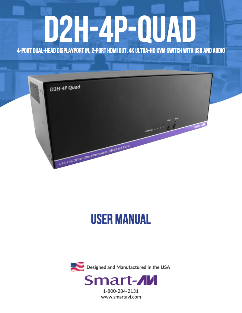 Página 1 del manual Manual de usuario Smart-AVI D2H-4P Quad