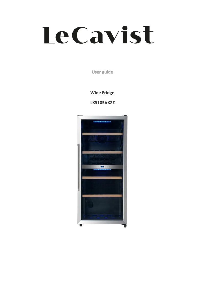 Página 1 del manual Manual de usuario LeCavist LKS105VX2Z