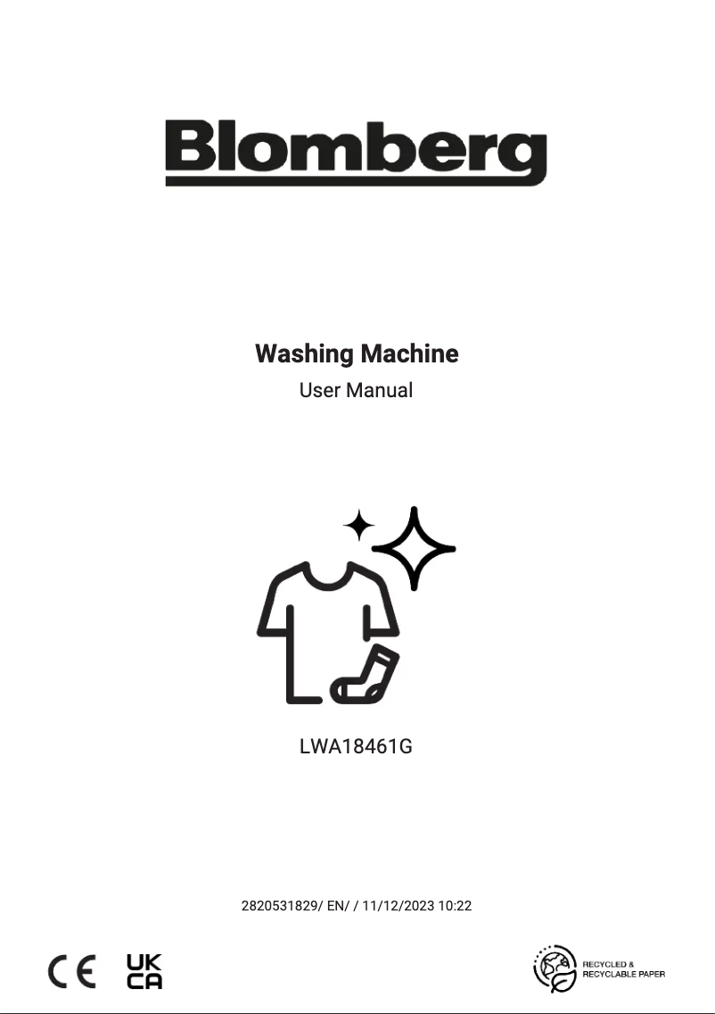 Página 1 del manual Manual de usuario Blomberg LWA18461G