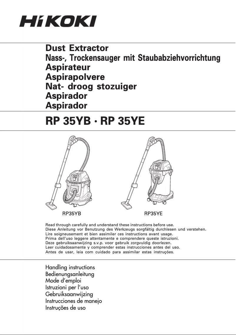 Imagen de la primera página del manual del dispositivo RP35YB