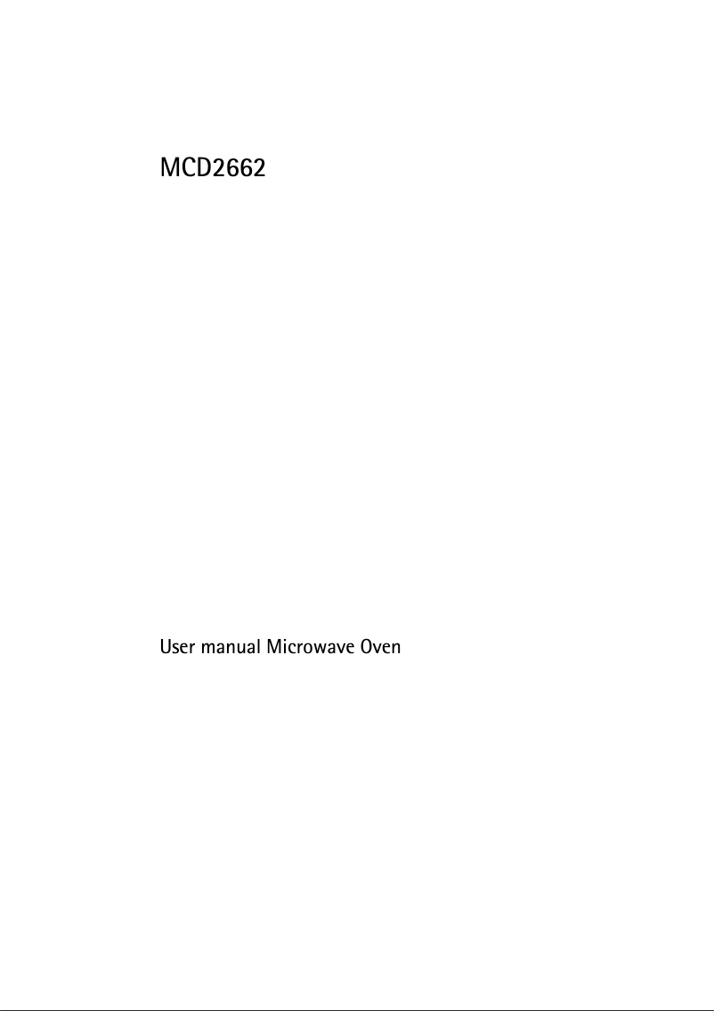 Imagen de la primera página del manual del dispositivo MCD2662EB