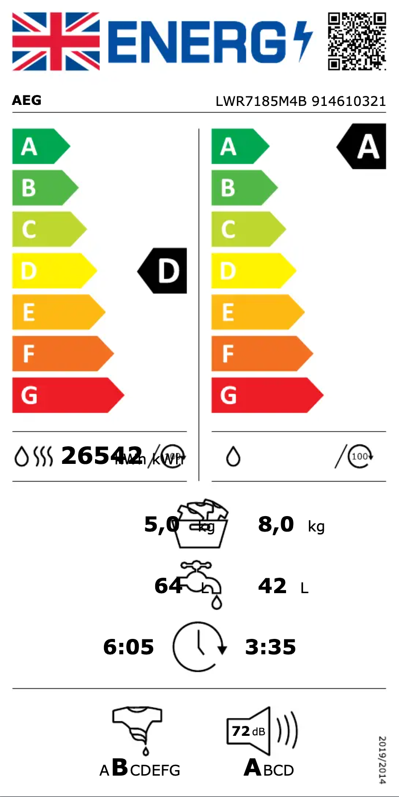 Imagen de la primera página del manual del dispositivo LWR7185M4B