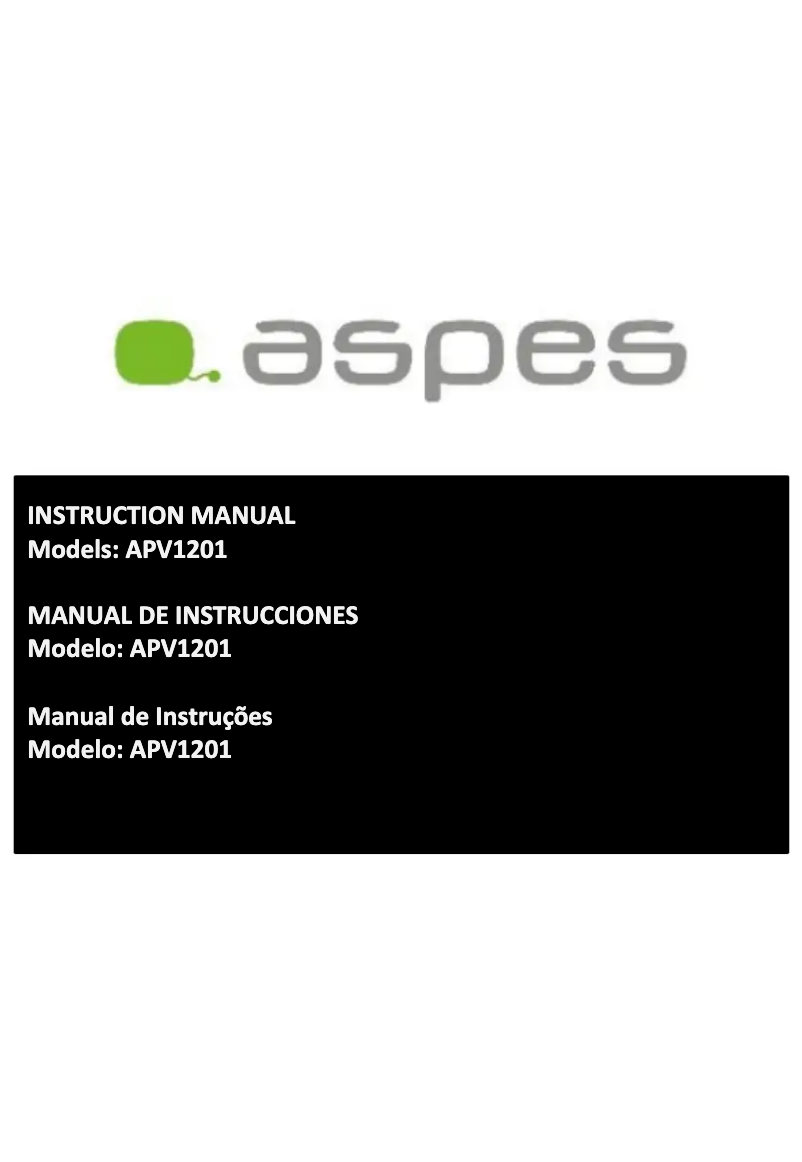Imagen de la primera página del manual del dispositivo APV1201