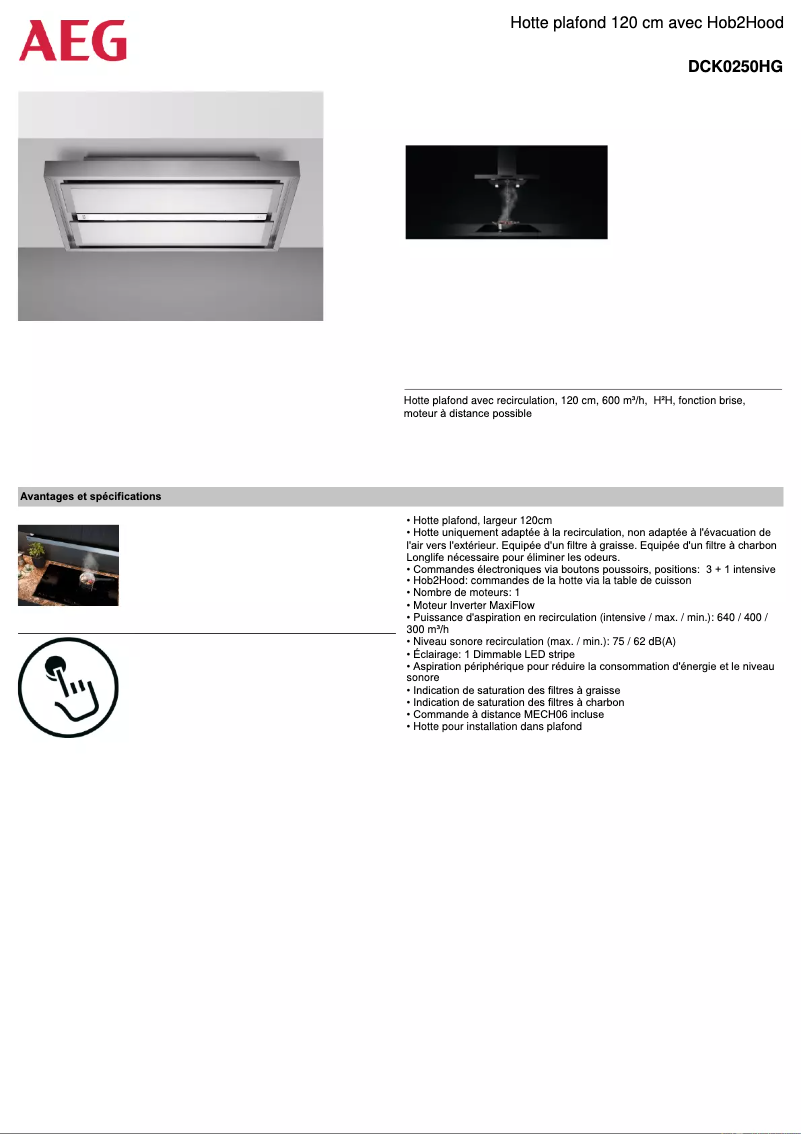 Imagen de la primera página del manual del dispositivo DCK0250HG