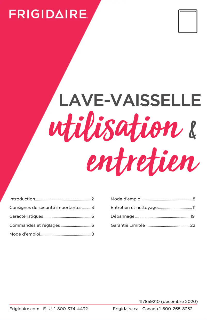 Página 1 del manual Manual de usuario Frigidaire FGID2476SB