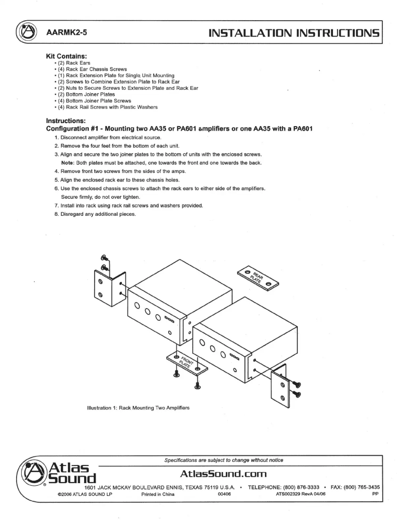 Imagen de la primera página del manual del dispositivo AARMK2-5