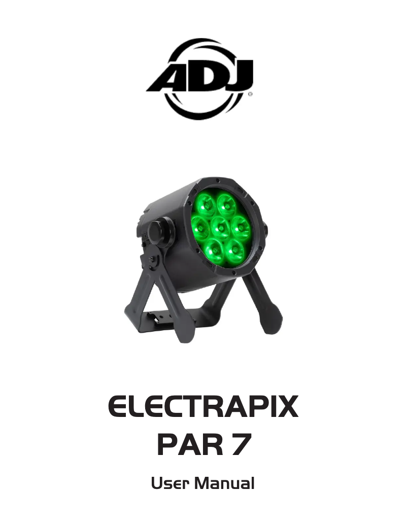 Página 1 del manual Manual de usuario Adj ElectraPix Par 7