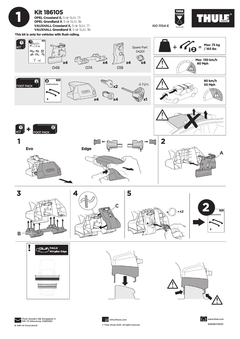 Imagen de la primera página del manual del dispositivo Kit 186105