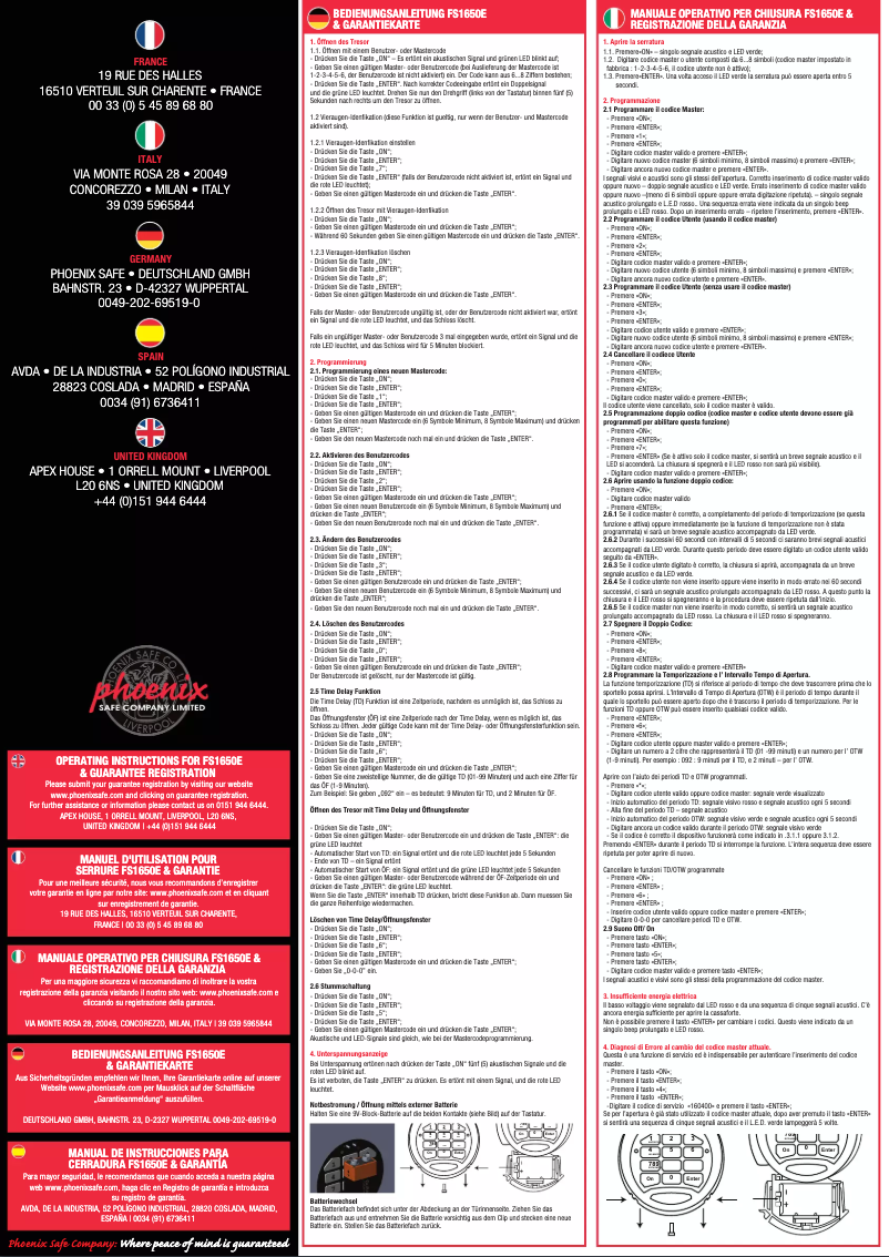 Página nº 1 - Manual de usuario Phoenix Fire Chief FS1654E