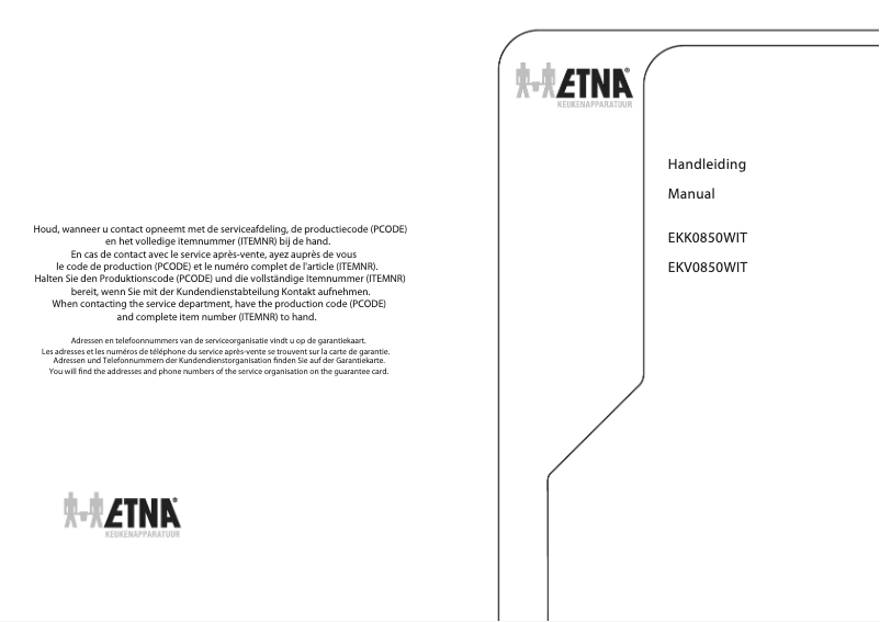 Imagen de la primera página del manual del dispositivo EKK0850