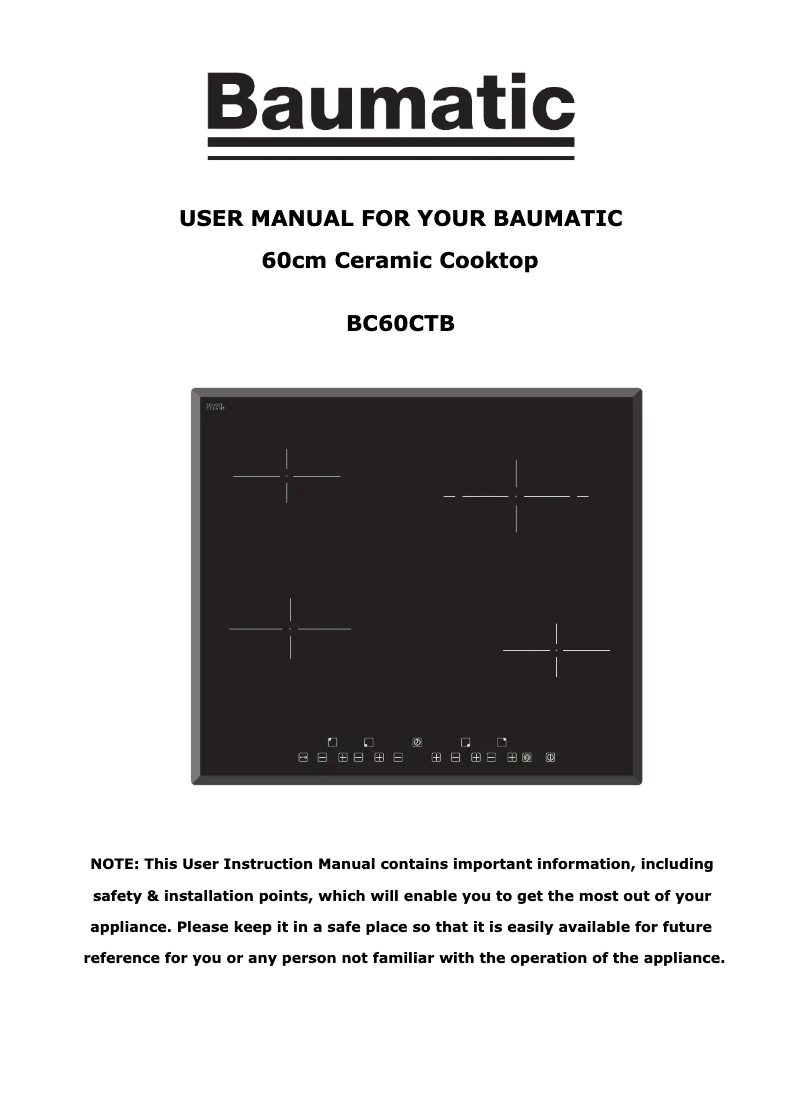 Página nº 1 - Manual de usuario Baumatic BC60CTB