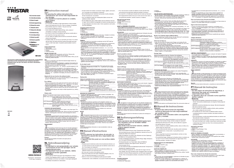 Imagen de la primera página del manual del dispositivo KW-2435