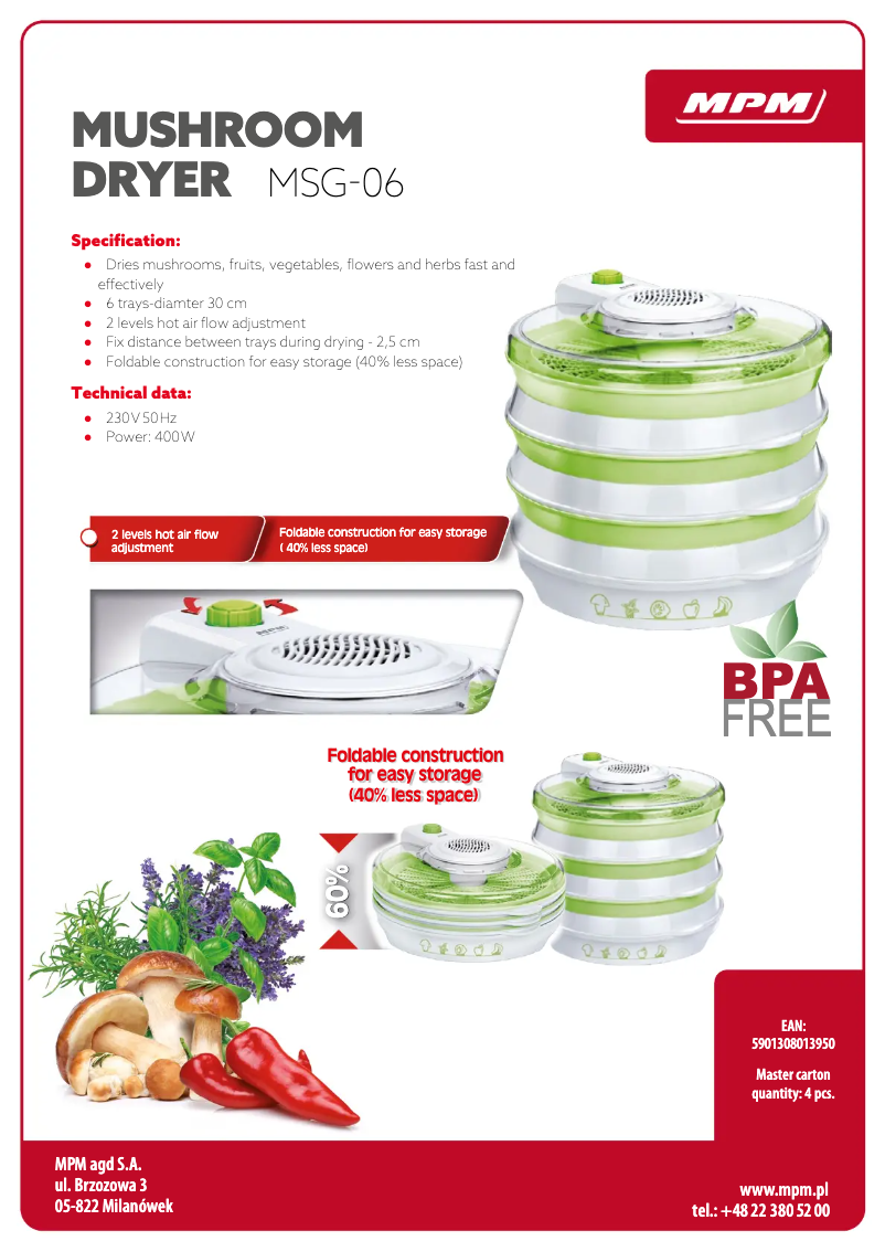 Imagen de la primera página del manual del dispositivo MSG06