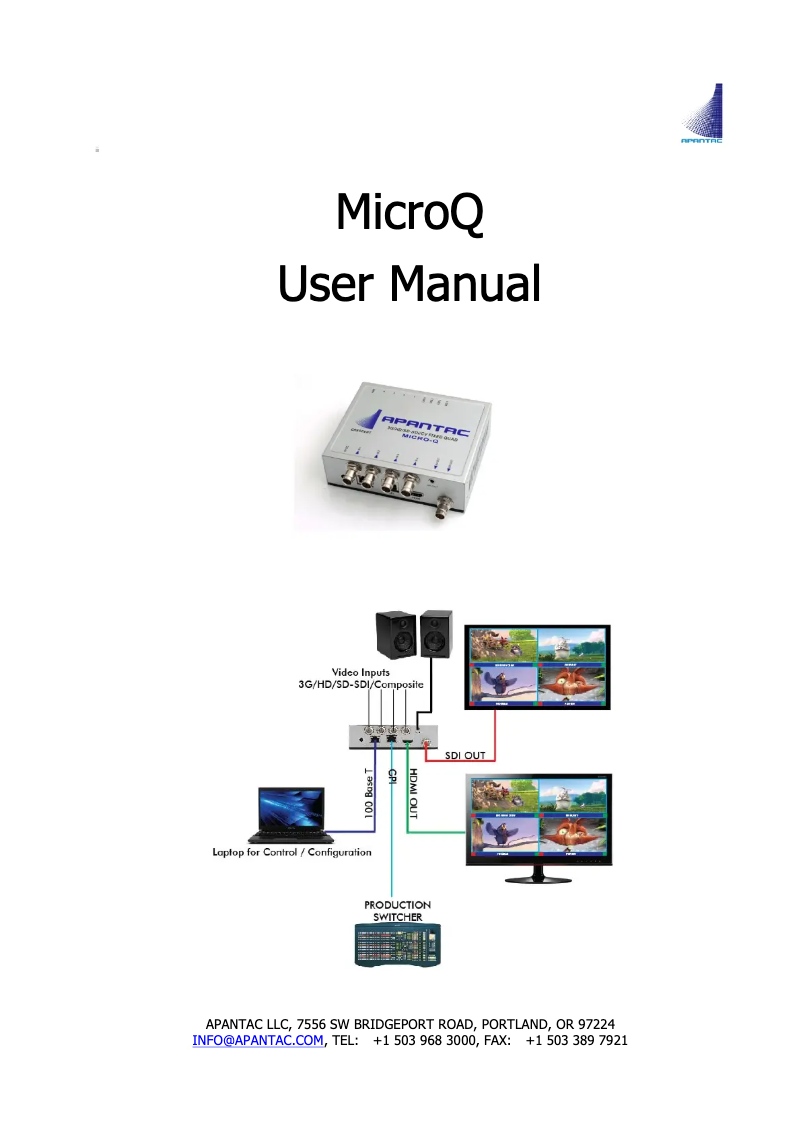 Imagen de la primera página del manual del dispositivo MicroQ