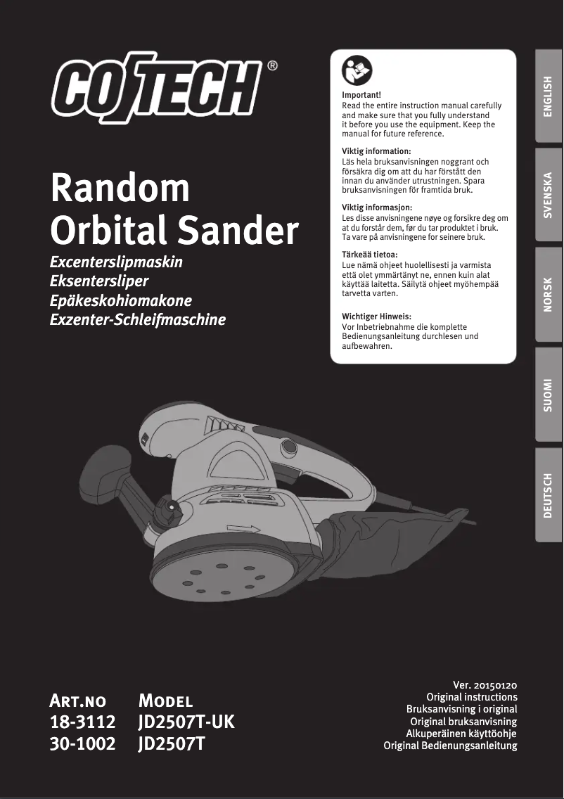 Página 1 del manual Manual de usuario Cotech JD2507T