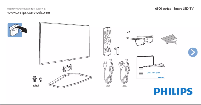 Imagen de la primera página del manual del dispositivo 40PFS6909