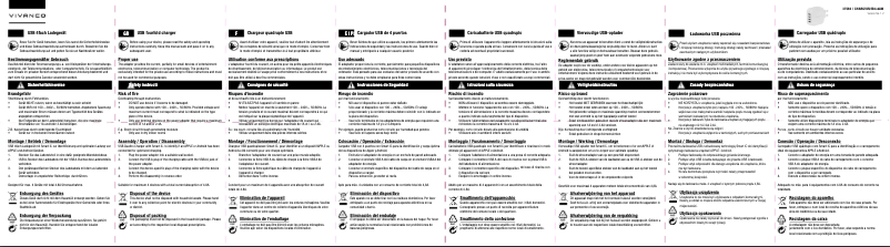 Imagen de la primera página del manual del dispositivo CHARGVVUSB4.8AW