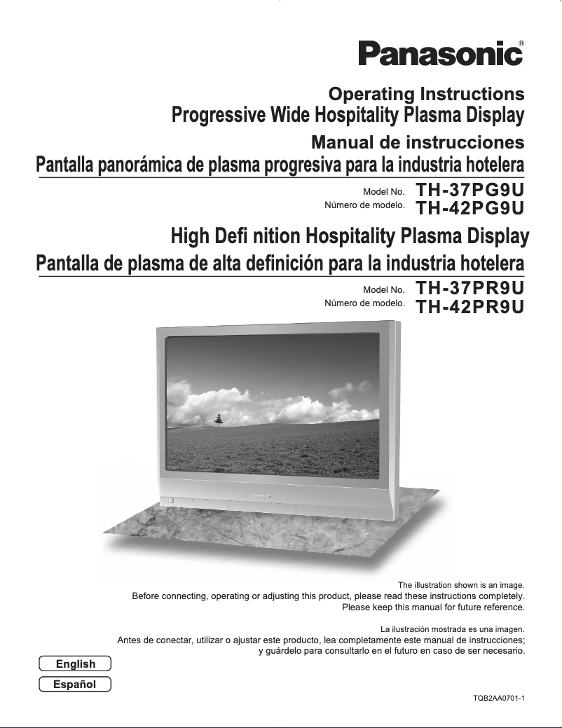 Página 1 del manual Manual de usuario Panasonic TH-42PG9U